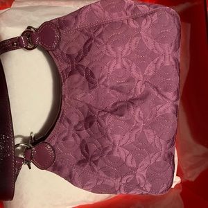 Coach Purple Canvas handbag